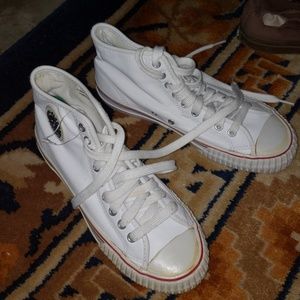 White leather pf flyers